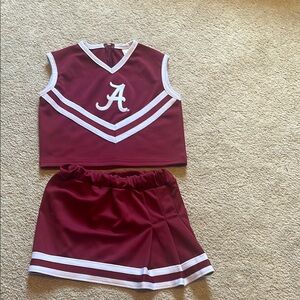 Crimson and White Cheerleader Outfit